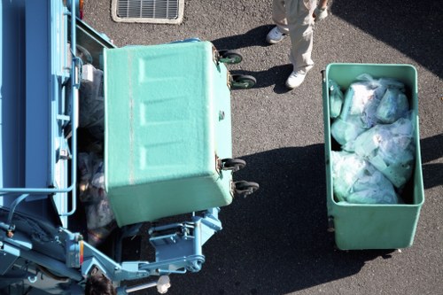 Professional waste removal team handling garbage in Wimbledon