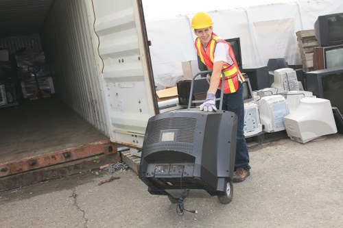 Recycling items during garage clearance